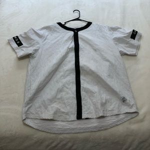 2XL crooks and castle button up baseball shirt